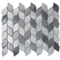 Silvleaf 12.21 in. x 13.39 in. Geometric Matte Aluminum Mosaic Tile