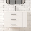 1906  30" Bathroom Vanity Wall Mount Set(Right Side Shelf)