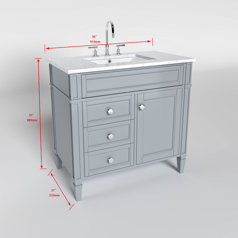 1916  36" Bathroom Vanity Cabinet Set