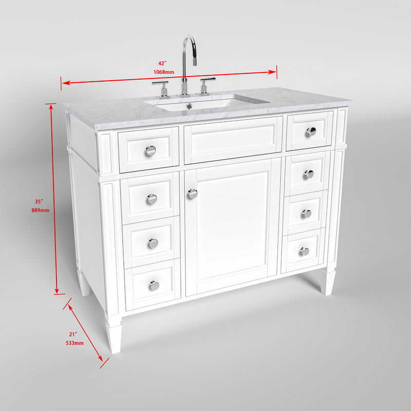 1916  42" Bathroom Vanity Cabinet Set