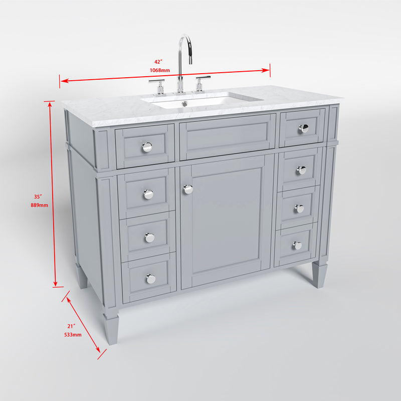 1916  42" Bathroom Vanity Cabinet Set