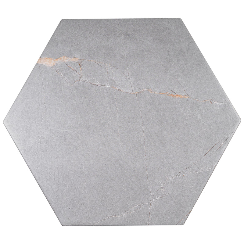 ELEGANCE 7.7"x8.9" Matte Porcelain Floor and Wall Tile - Gray