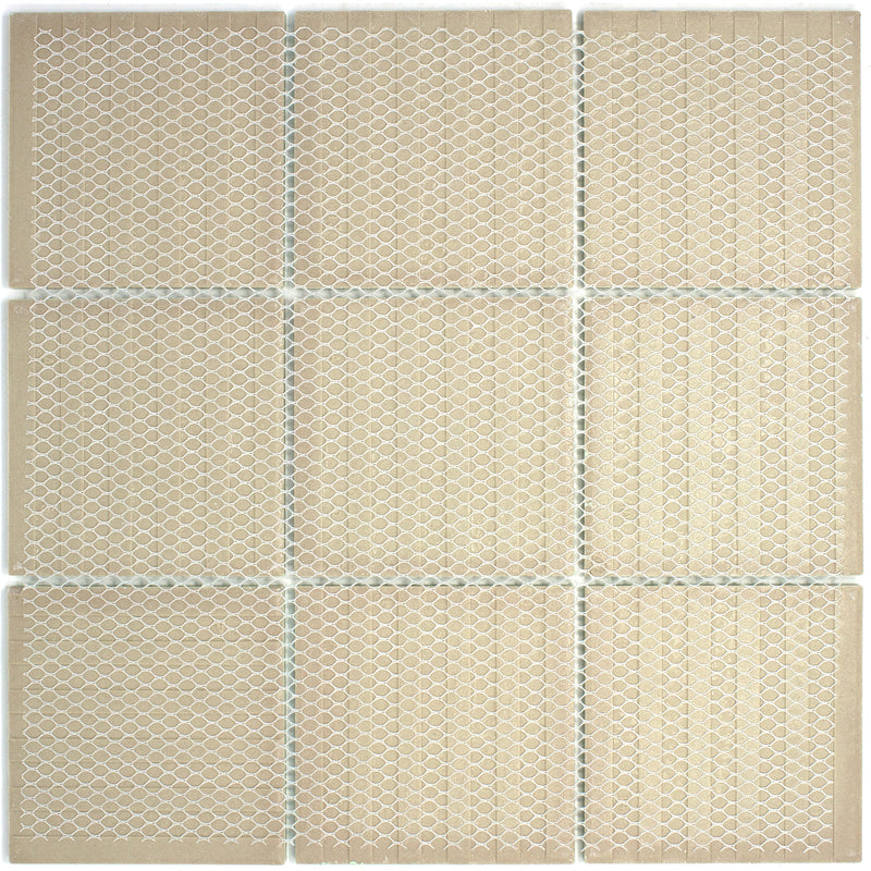 BT-PM09  4 X 4 White Porcelain Satin Mosaic Tile