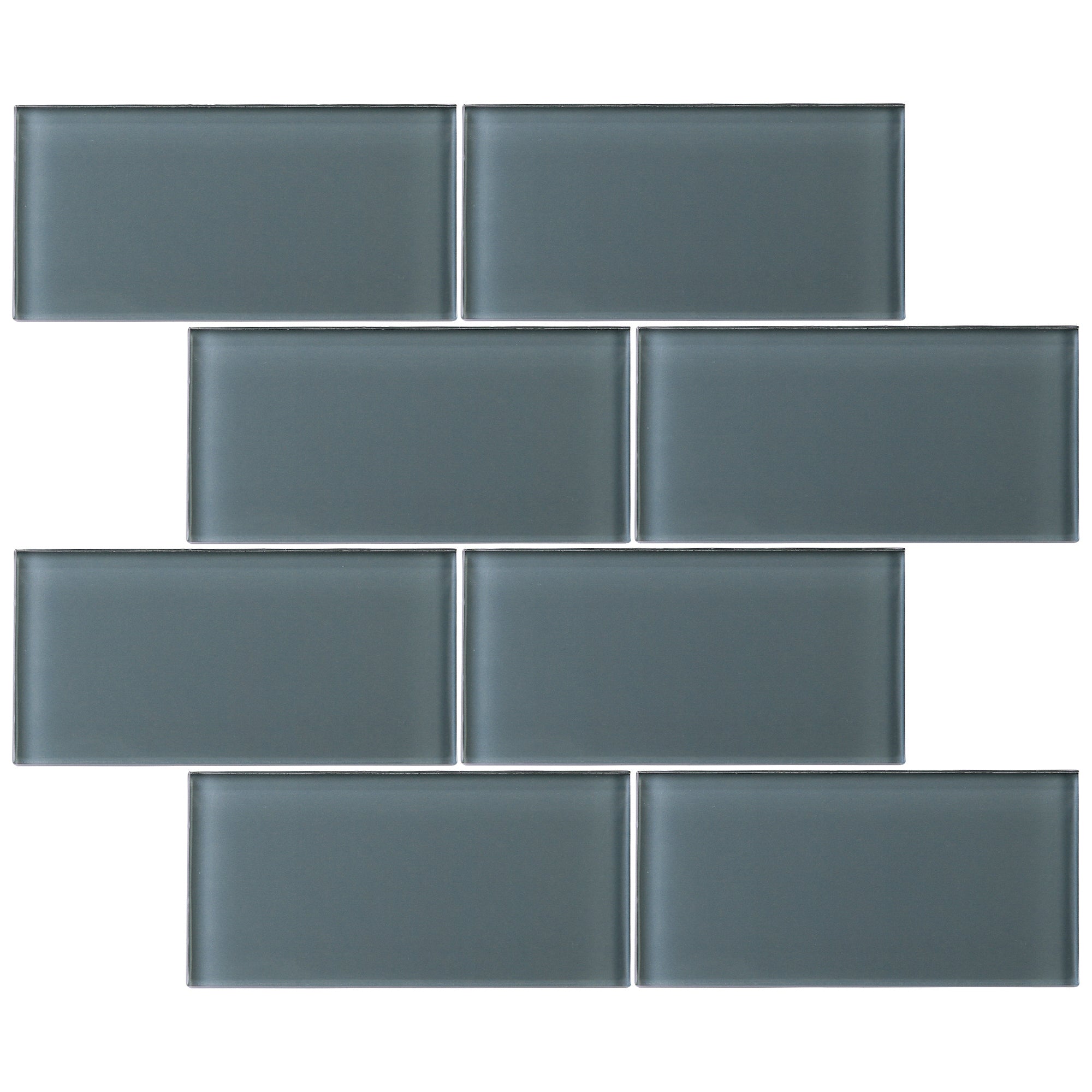 Multi Tile - Grey 3x6 glass subway tile kitchen and bath backsplash