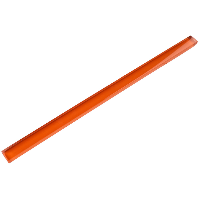 CLIN-11  Orange Glass Pencil Liner Wall Trim Molding 1"X12/ 1/2"X12"