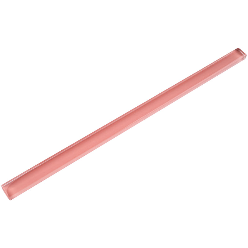 CLIN-14  Pink Glass Pencil Liner Wall Trim Molding 1"X12" / 1/2"X12"